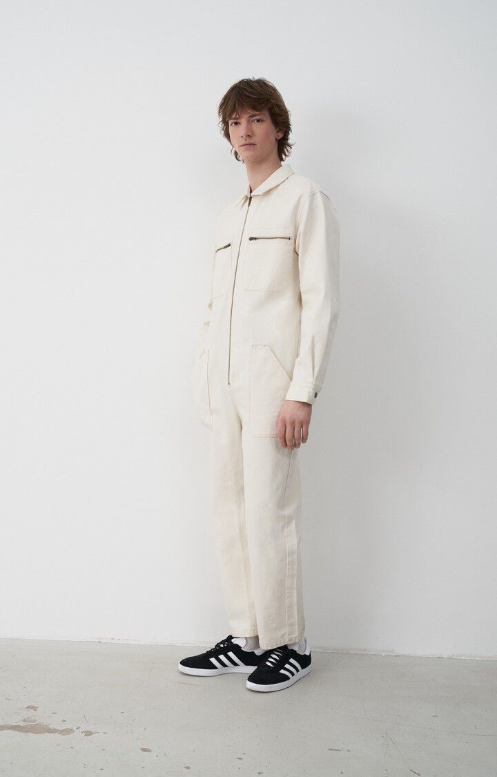 american vintage Combinaison homme Datcity - ECRU Manches longues Beige - E22B