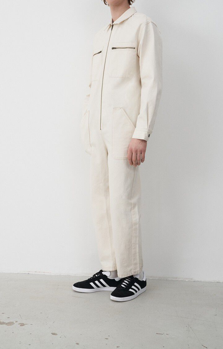 American Vintage Combinaison Homme Datcity - ECRU Manches Longues Beige - E22