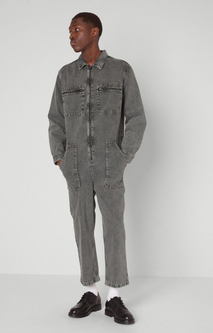 american vintage Combinaison homme Yopday - GREY Manches longues Gris - H22