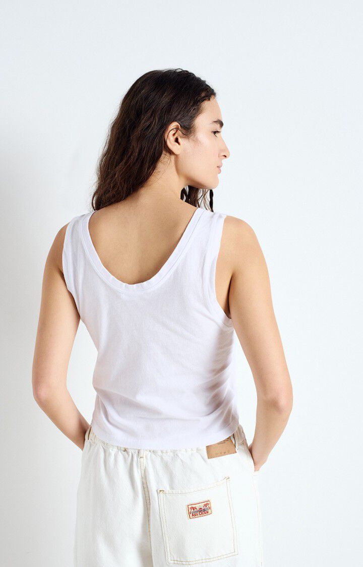 American Vintage Débardeur Femme Apoly - BLANC Fines Bretelles Blanc - E25