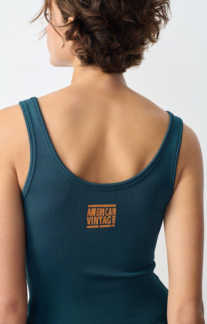 American Vintage Débardeur Femme Azyro - PETROLE 0 Sans Manches Bleu - H24