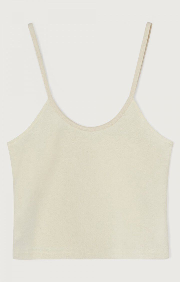 american vintage Debardeur femme Bobypark - ECRU 0 Fines bretelles Beige - E23