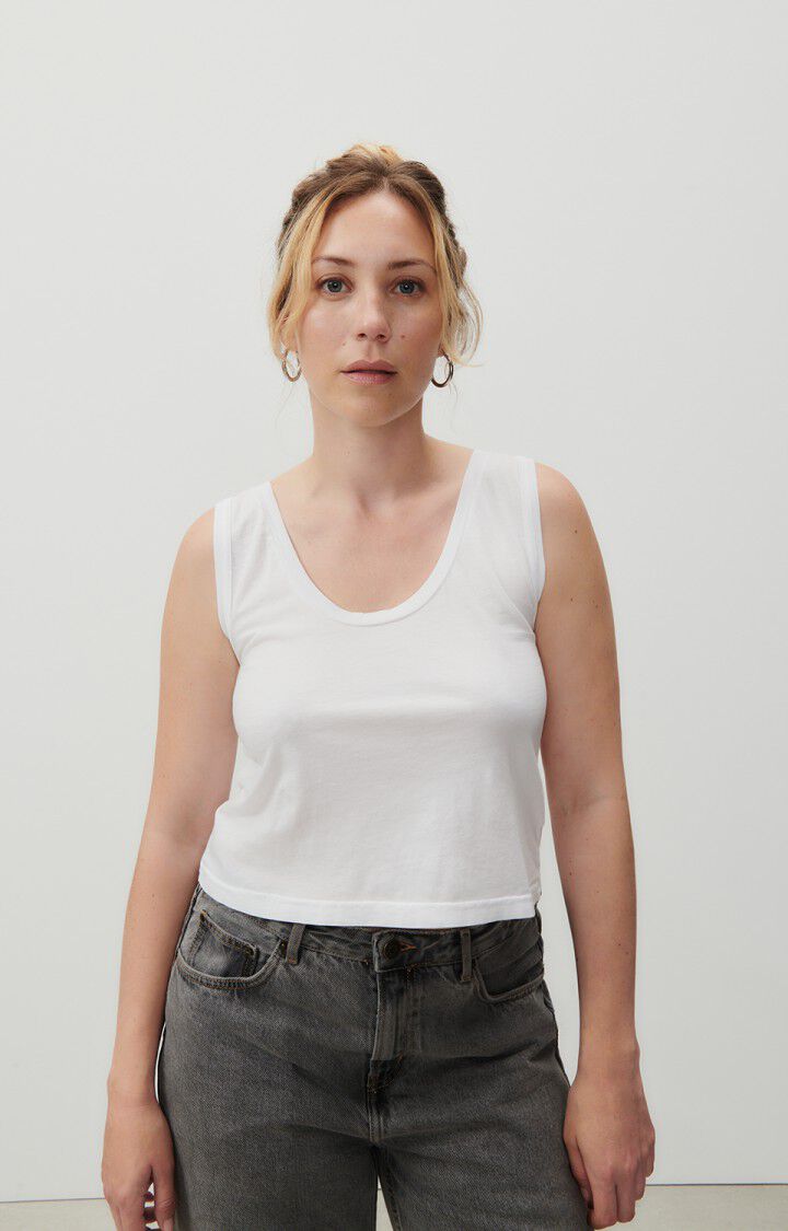 american vintage Débardeur femme Decatur - BLANC 0 Sans manches Blanc - E24