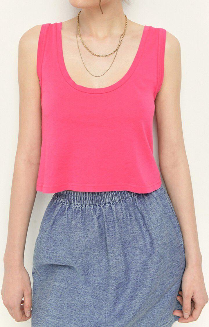 american vintage Débardeur femme Decatur - BOUGAINVILLIER Sans manches Rose - E22