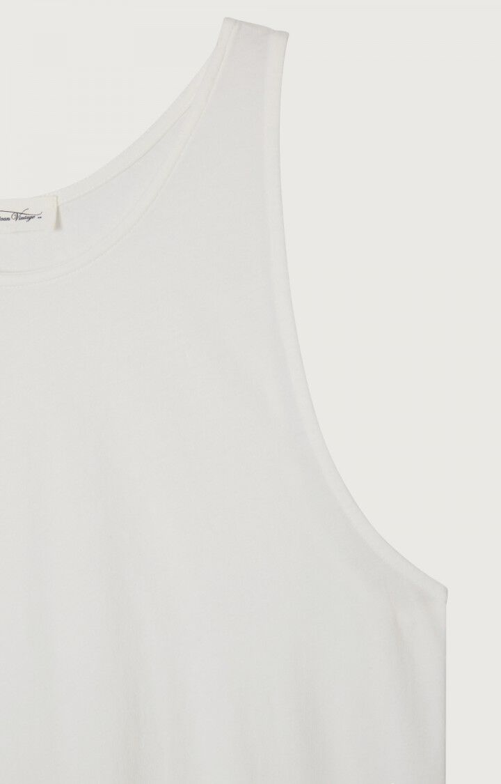 American Vintage Débardeur Femme Devon - BLANC CASSE VINTAGE Fines Bretelles Blanc - E23B