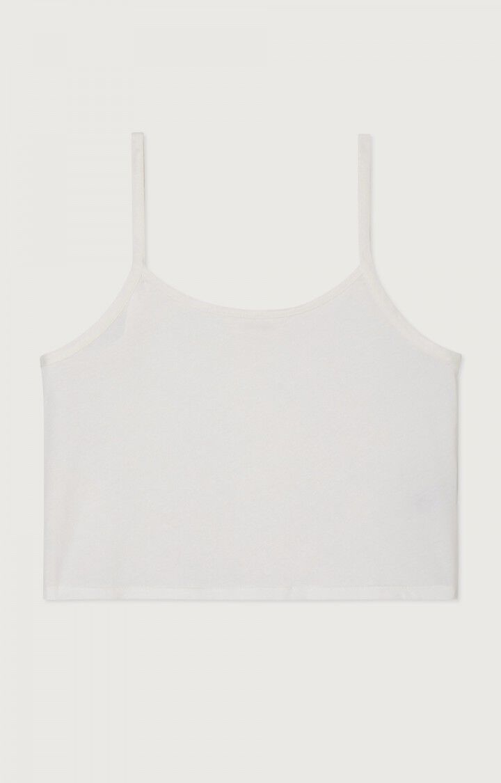 american vintage Débardeur femme Devon - BLANC CASSE VINTAGE Fines bretelles Blanc - E23B