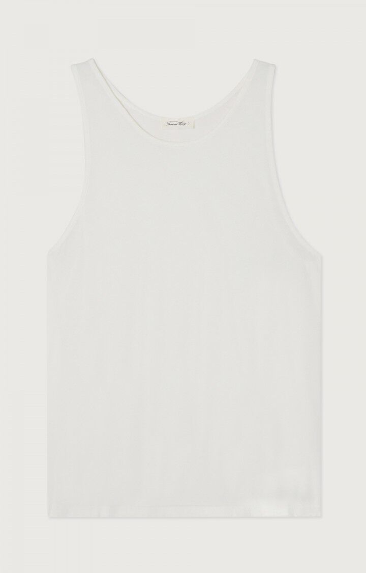 american vintage Débardeur femme Devon - BLANC CASSE VINTAGE Fines bretelles Blanc - E23B
