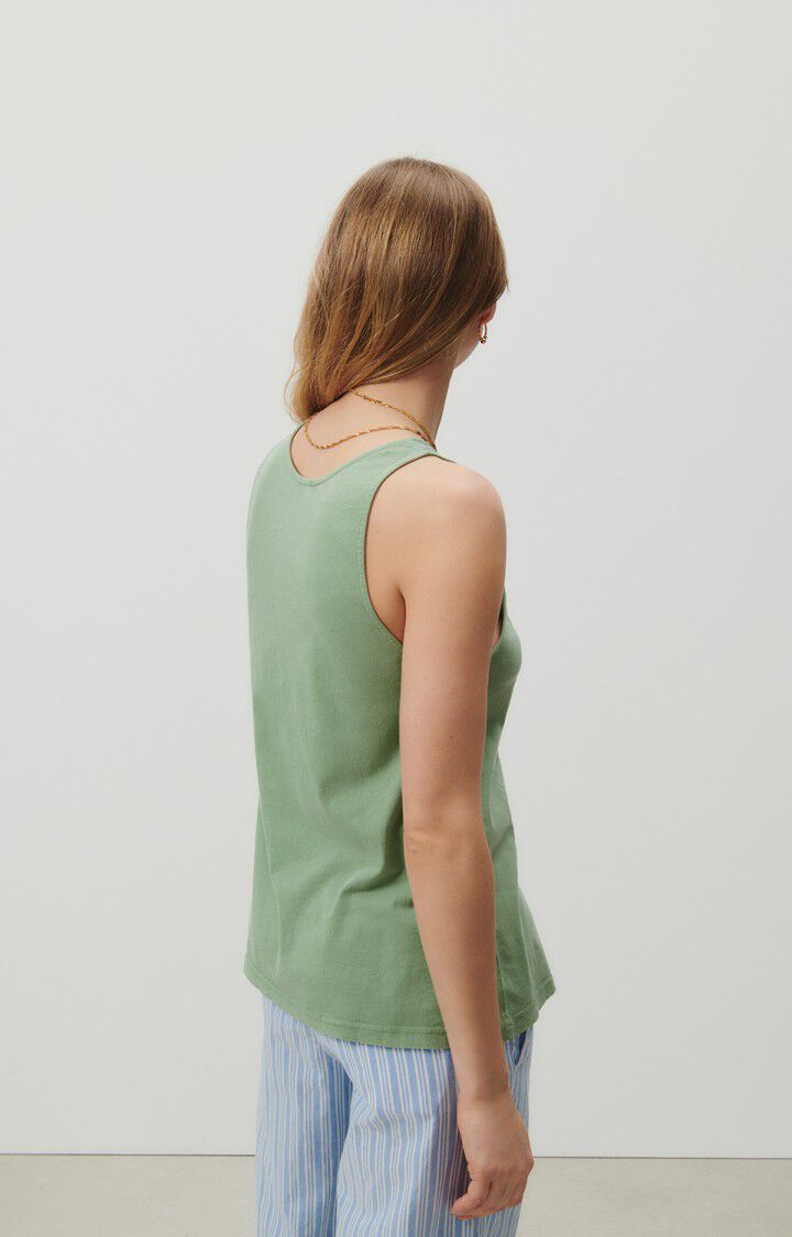 American Vintage Débardeur Femme Devon - OPALE VINTAGE 0 Sans Manches Vert - E23