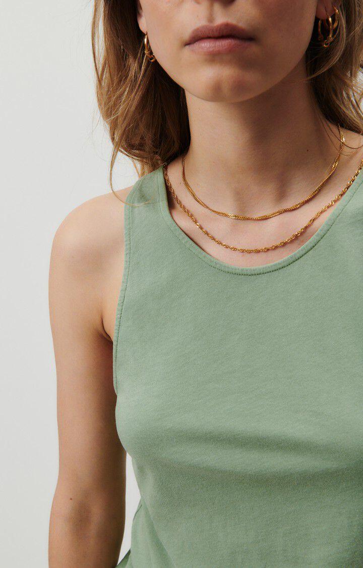 American Vintage Débardeur Femme Devon - OPALE VINTAGE 0 Sans Manches Vert - E23
