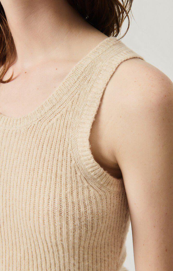 American Vintage Débardeur Femme Falyday - BISCUIT CHINE 0 Sans Manches Beige - H24