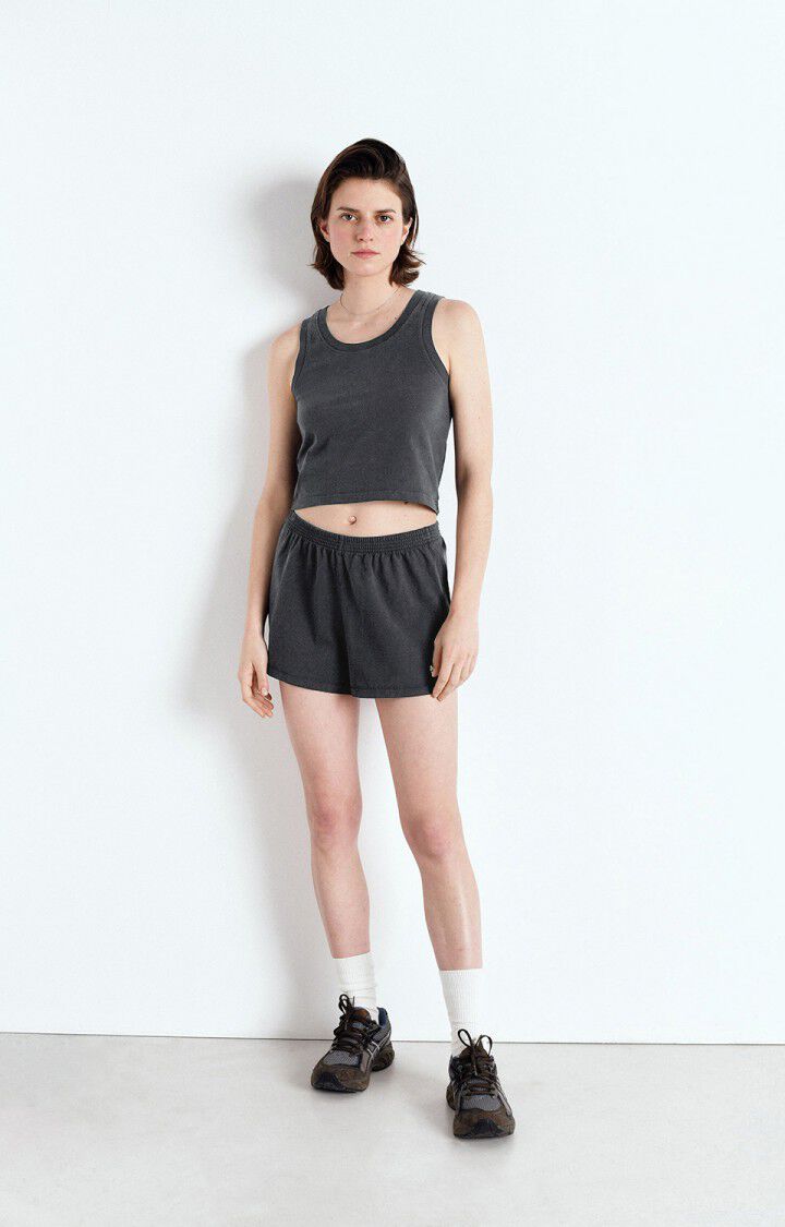 American Vintage Débardeur Femme Fazy - ACIER VINTAGE Sans Manches Gris - E25