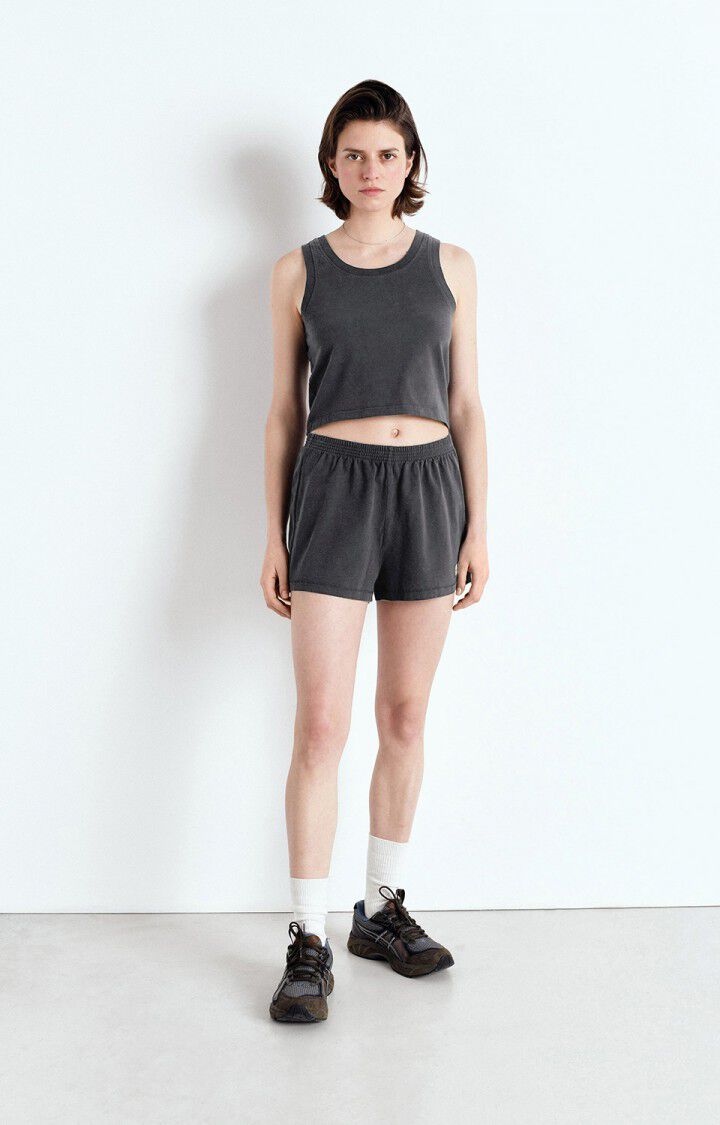 American Vintage Débardeur Femme Fazy - ACIER VINTAGE Sans Manches Gris - E25