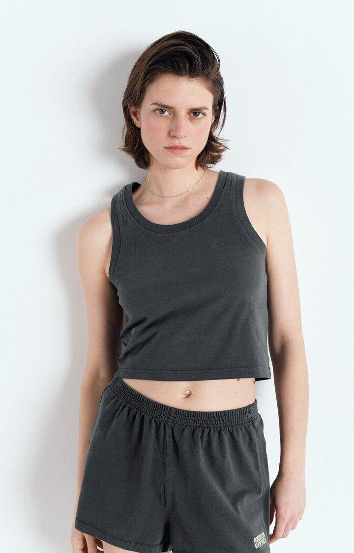 american vintage Débardeur femme Fazy - ACIER VINTAGE Sans manches Gris - E25