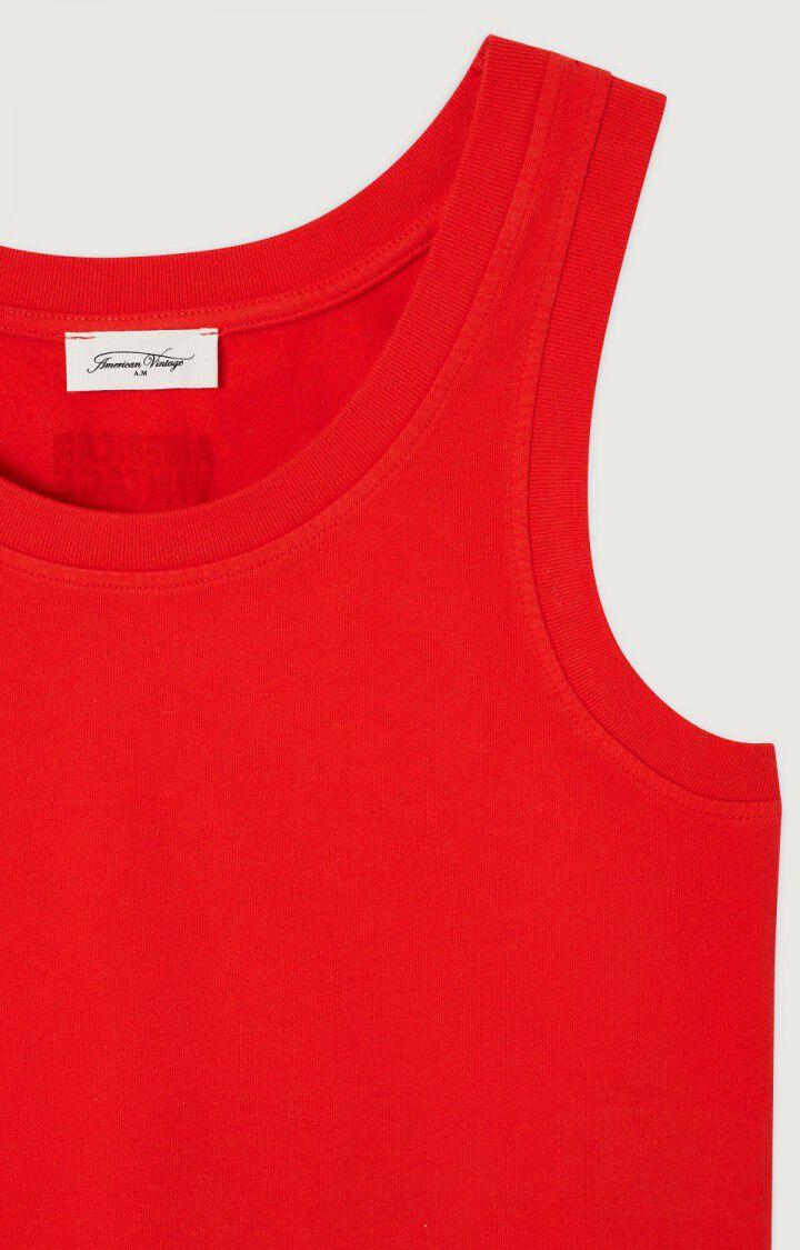 American Vintage Débardeur Femme Fazy - VOLCAN VINTAGE Sans Manches Rouge - E25