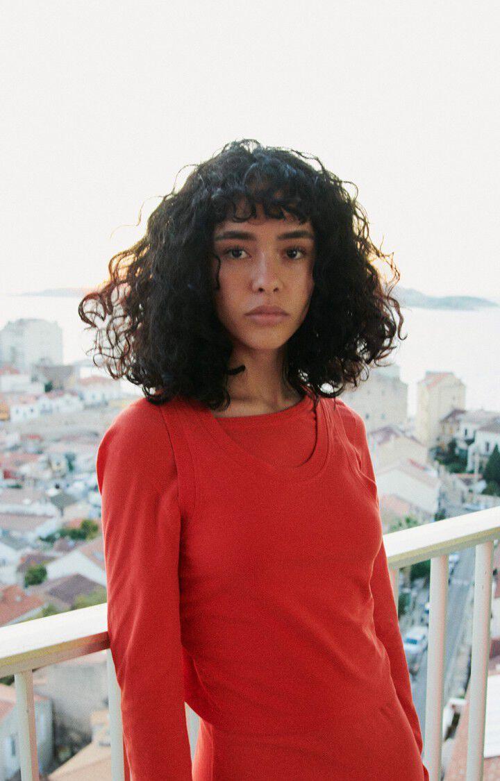 american vintage Débardeur femme Fazy - VOLCAN VINTAGE Sans manches Rouge - E25