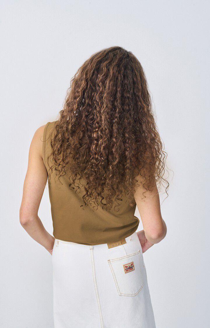 American Vintage Debardeur Femme Fizvalley - CACAHUETE VINTAGE Sans Manches Marron - E22
