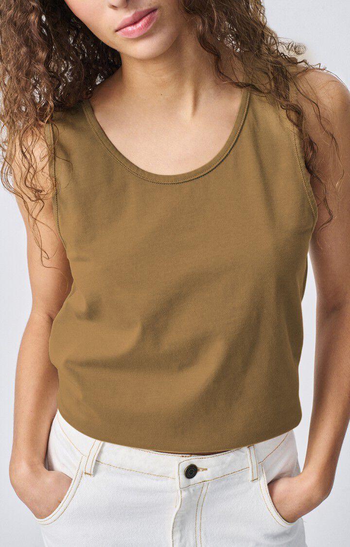 American Vintage Debardeur Femme Fizvalley - CACAHUETE VINTAGE Sans Manches Marron - E22