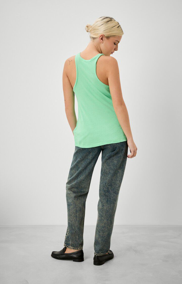 American Vintage Debardeur Femme Gabyshoo - CHRYSALIDE Sans Manches Vert - E21
