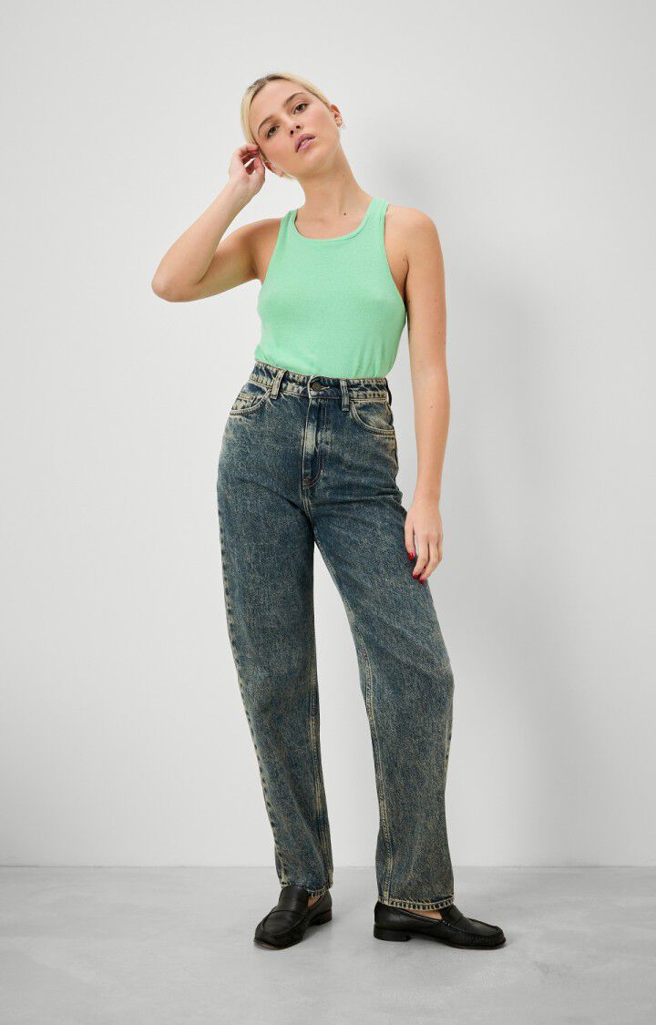 American Vintage Debardeur Femme Gabyshoo - CHRYSALIDE Sans Manches Vert - E21