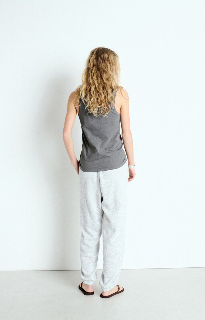 American Vintage Débardeur Femme Gamipy - ACIER 0 Sans Manches Gris - E25