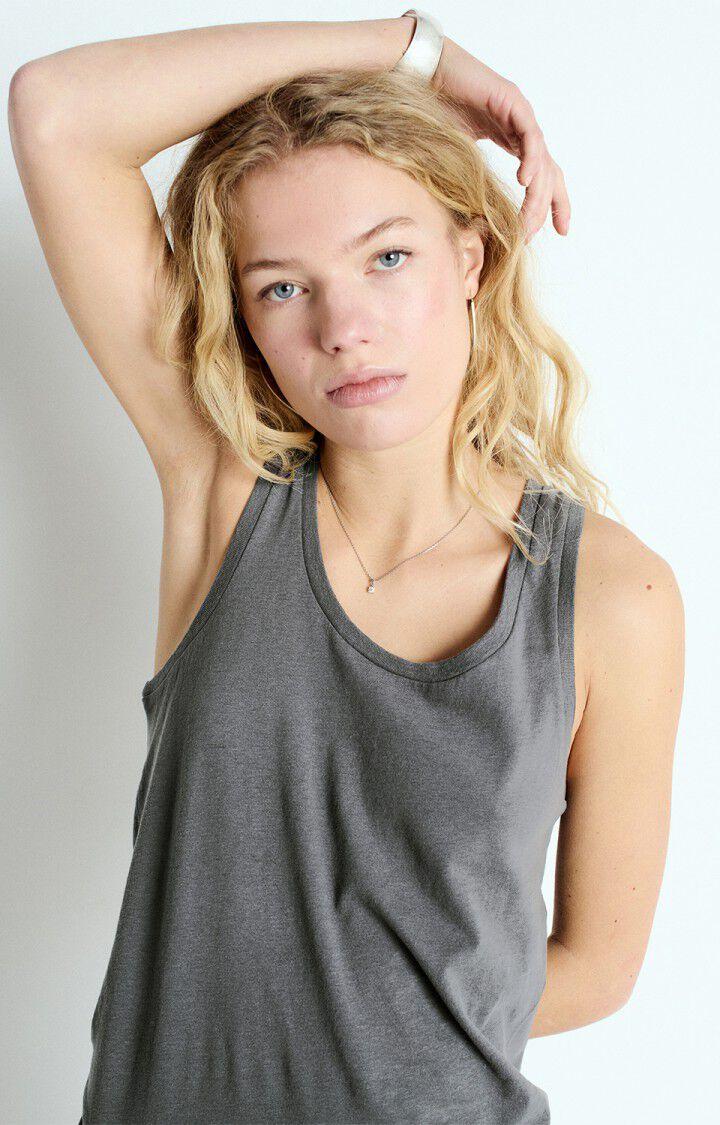 American Vintage Débardeur Femme Gamipy - ACIER 0 Sans Manches Gris - E25