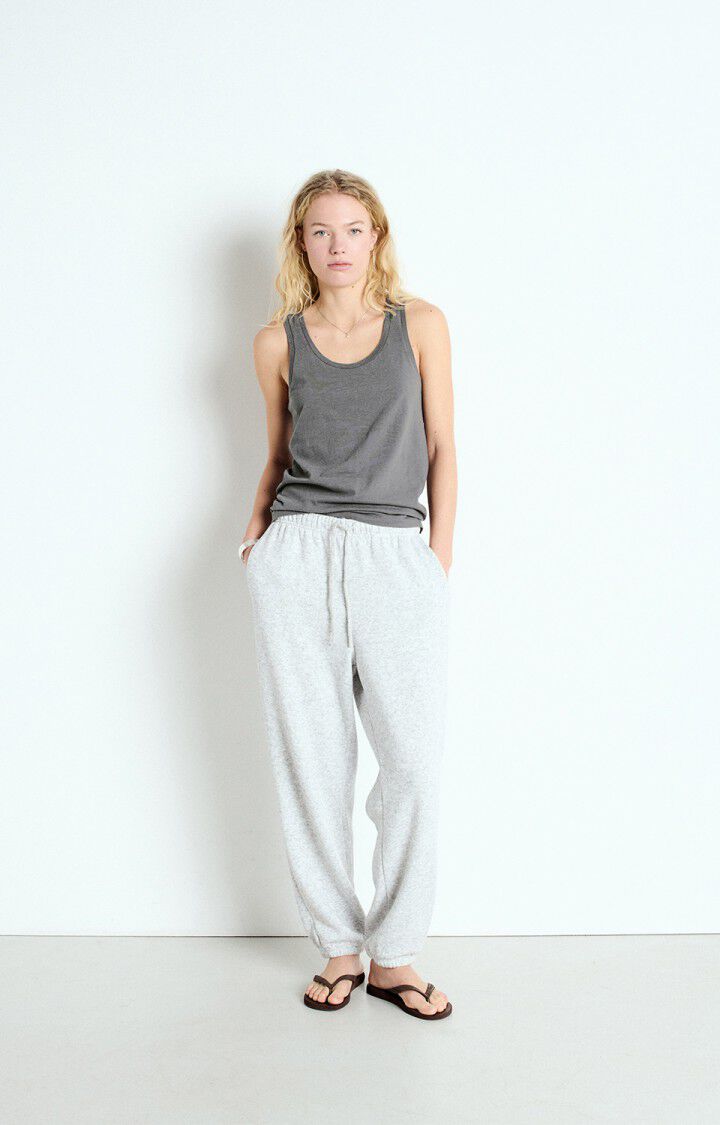 American Vintage Débardeur Femme Gamipy - ACIER 0 Sans Manches Gris - E25