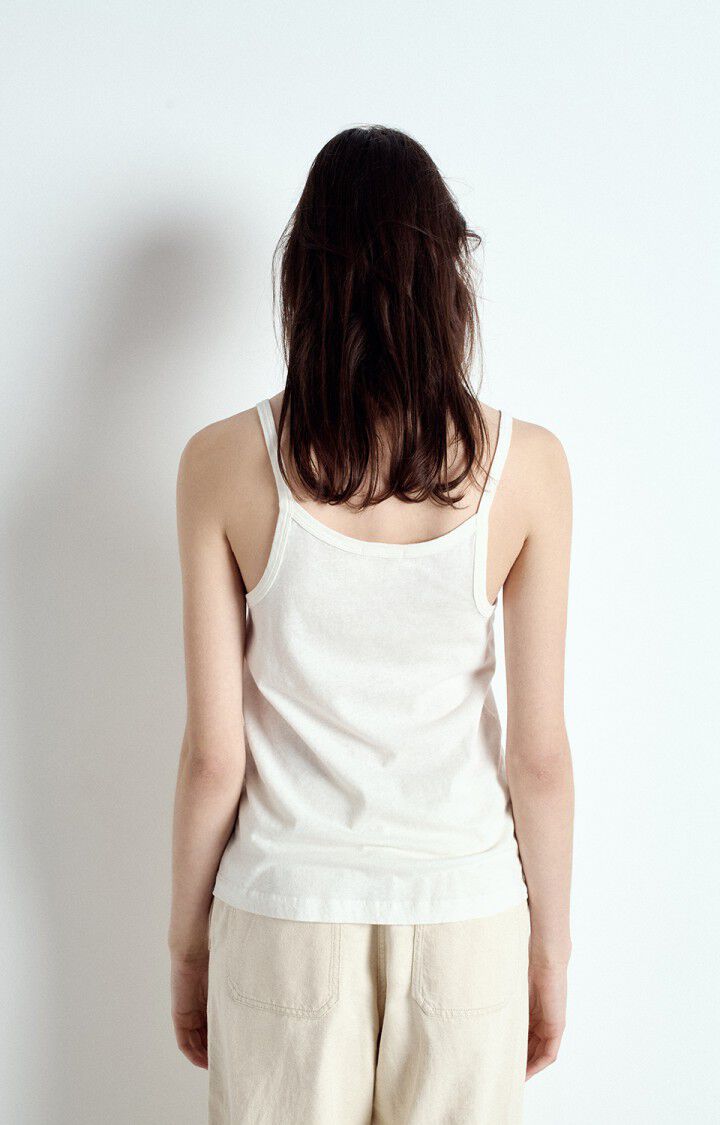 American Vintage Débardeur Femme Gamipy - BLANC 0 Fines Bretelles Blanc - E25