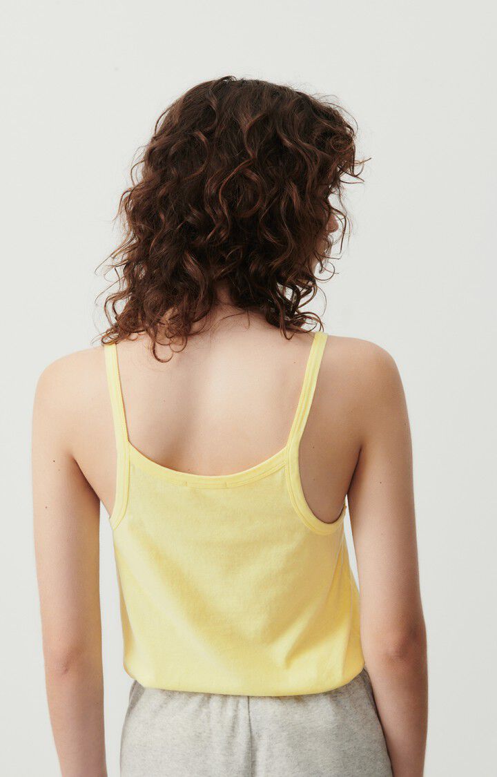 American Vintage Débardeur Femme Gamipy - CITRONNADE 0 Fines Bretelles Jaune - E24
