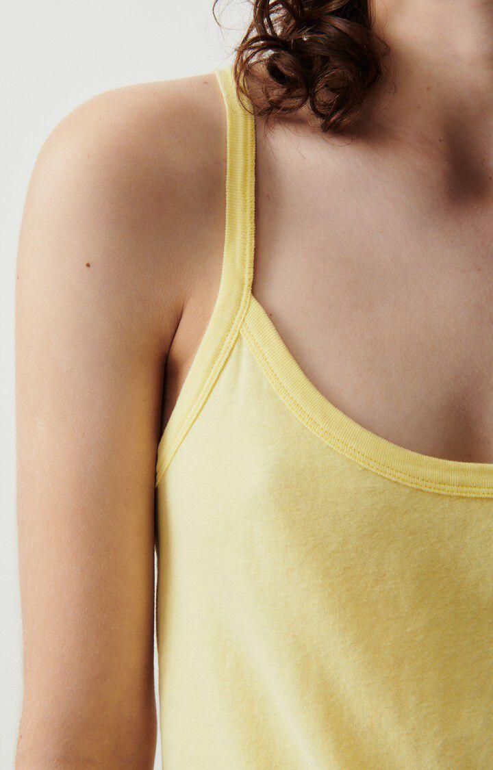 American Vintage Débardeur Femme Gamipy - CITRONNADE 0 Fines Bretelles Jaune - E24