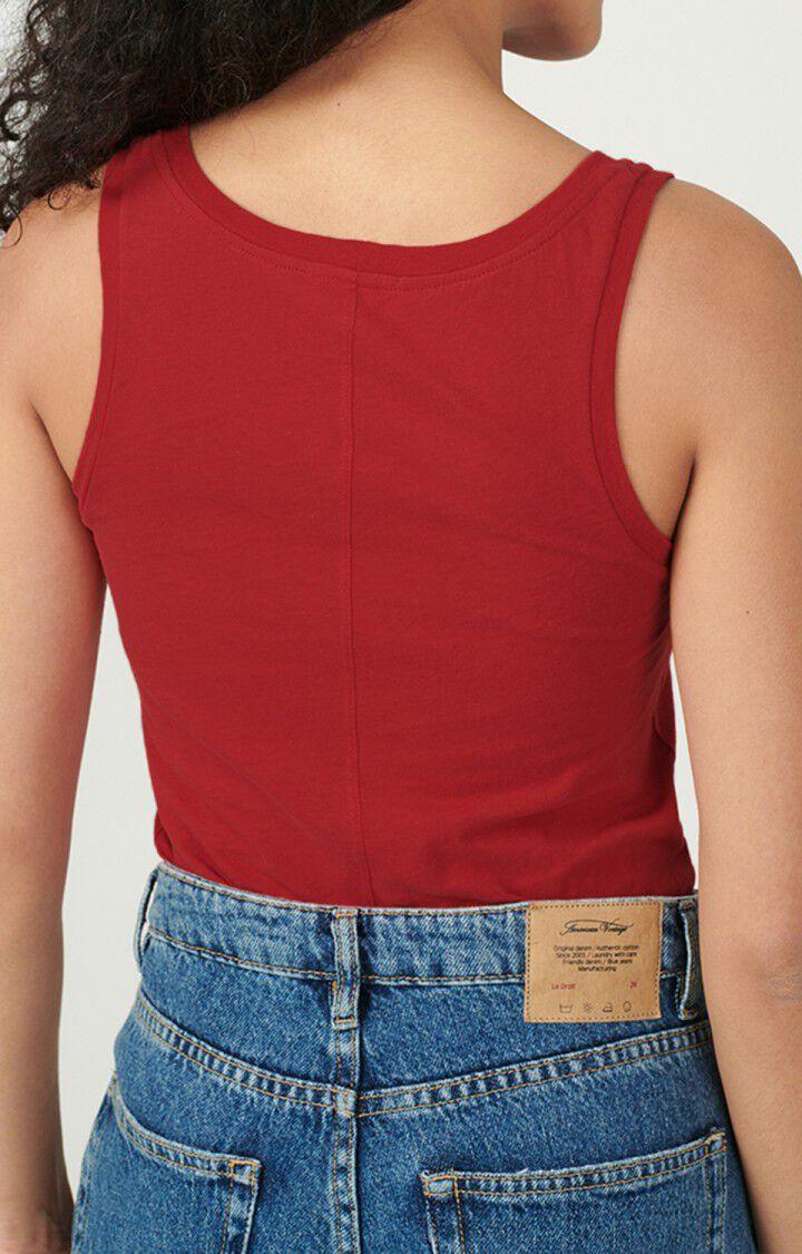 American Vintage Debardeur Femme Gamipy - COEUR Sans Manches Rouge - H20