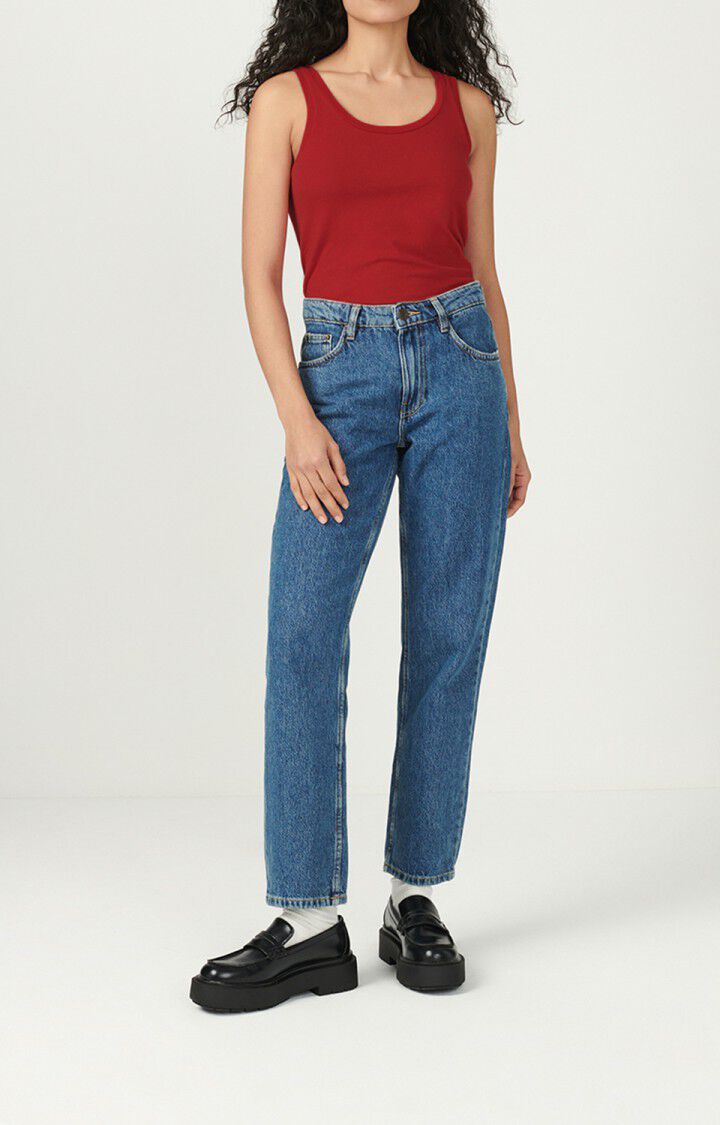American Vintage Debardeur Femme Gamipy - COEUR Sans Manches Rouge - H20