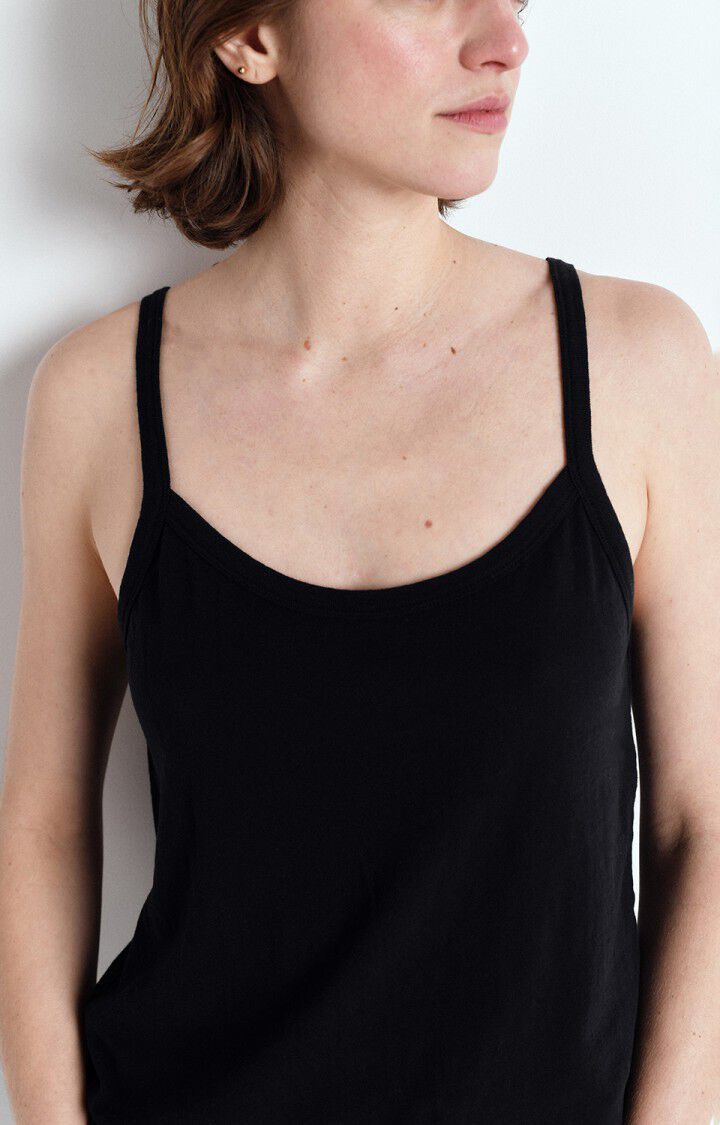 American Vintage Débardeur Femme Gamipy - NOIR 0 Fines Bretelles Noir - E25