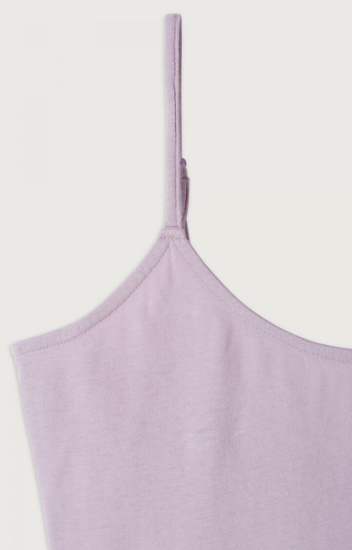 American Vintage Débardeur Femme Gamipy - PARME Fines Bretelles Violet - E23B