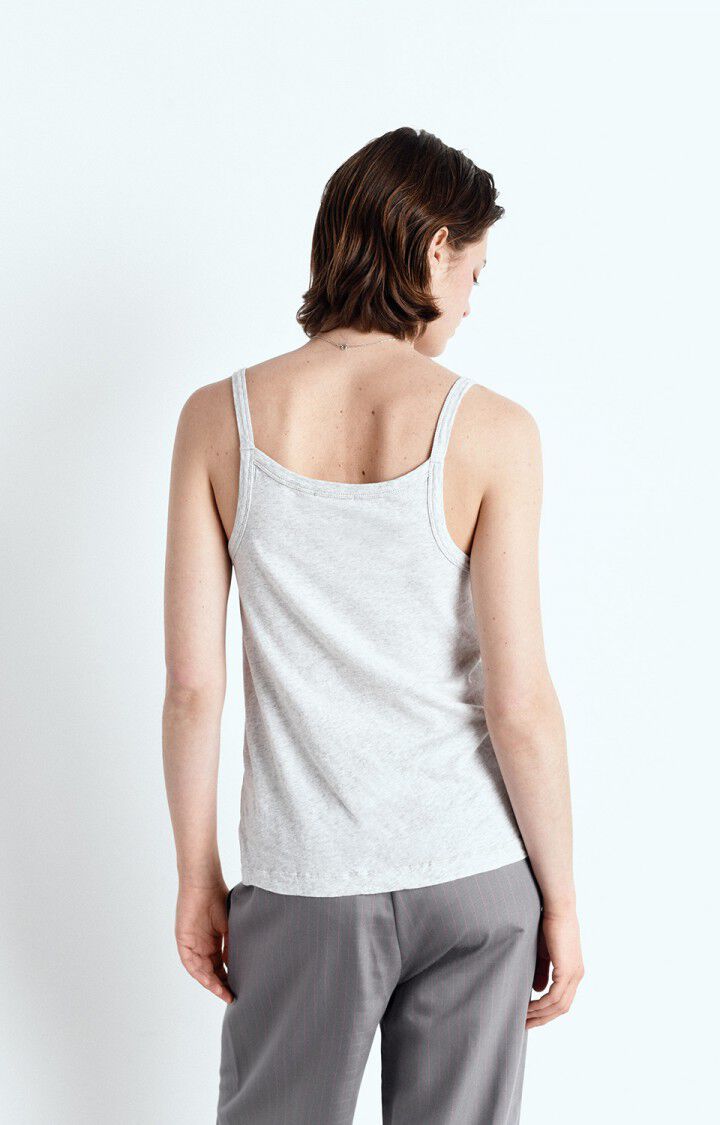 American Vintage Débardeur Femme Gamipy - POLAIRE CHINE 0 Fines Bretelles Gris - E25