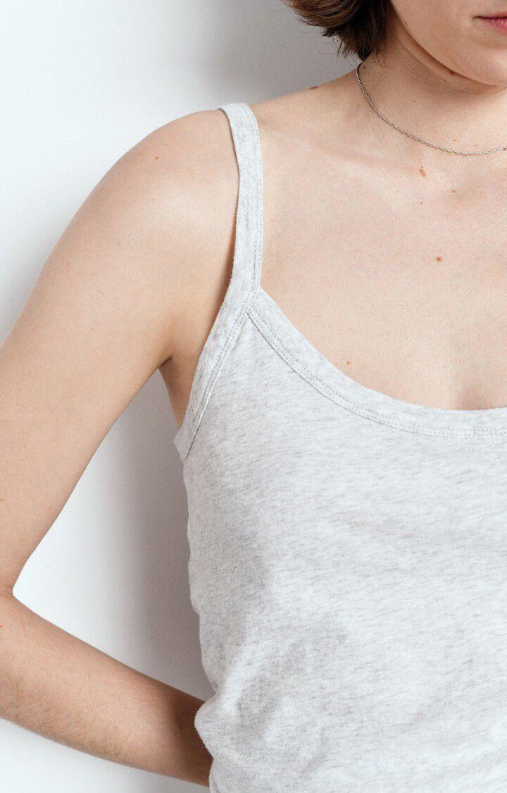 American Vintage Débardeur Femme Gamipy - POLAIRE CHINE 0 Fines Bretelles Gris - E25