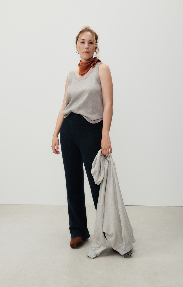 American Vintage Débardeur Femme Givston - GRIS CHINE 0 Sans Manches Gris - H23