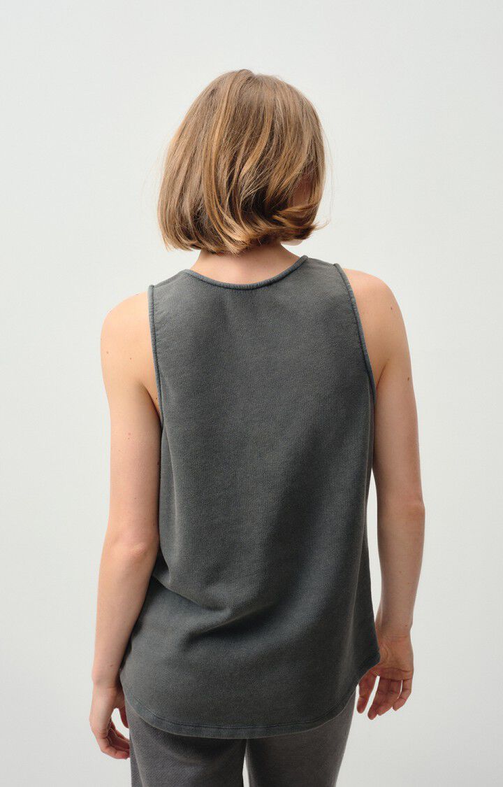American Vintage Débardeur Femme Hapylife - METAL VINTAGE 0 Sans Manches Gris - E24