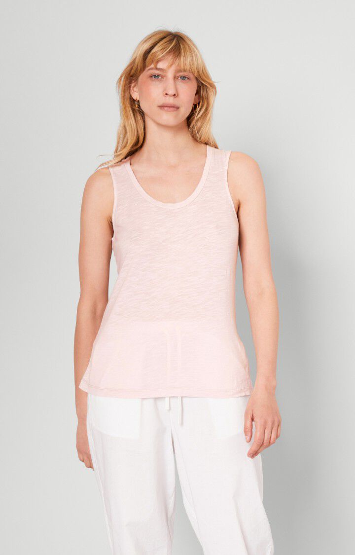 american vintage Débardeur femme Jacksonville - BALLERINE VINTAGE Sans manches Rose - H21B