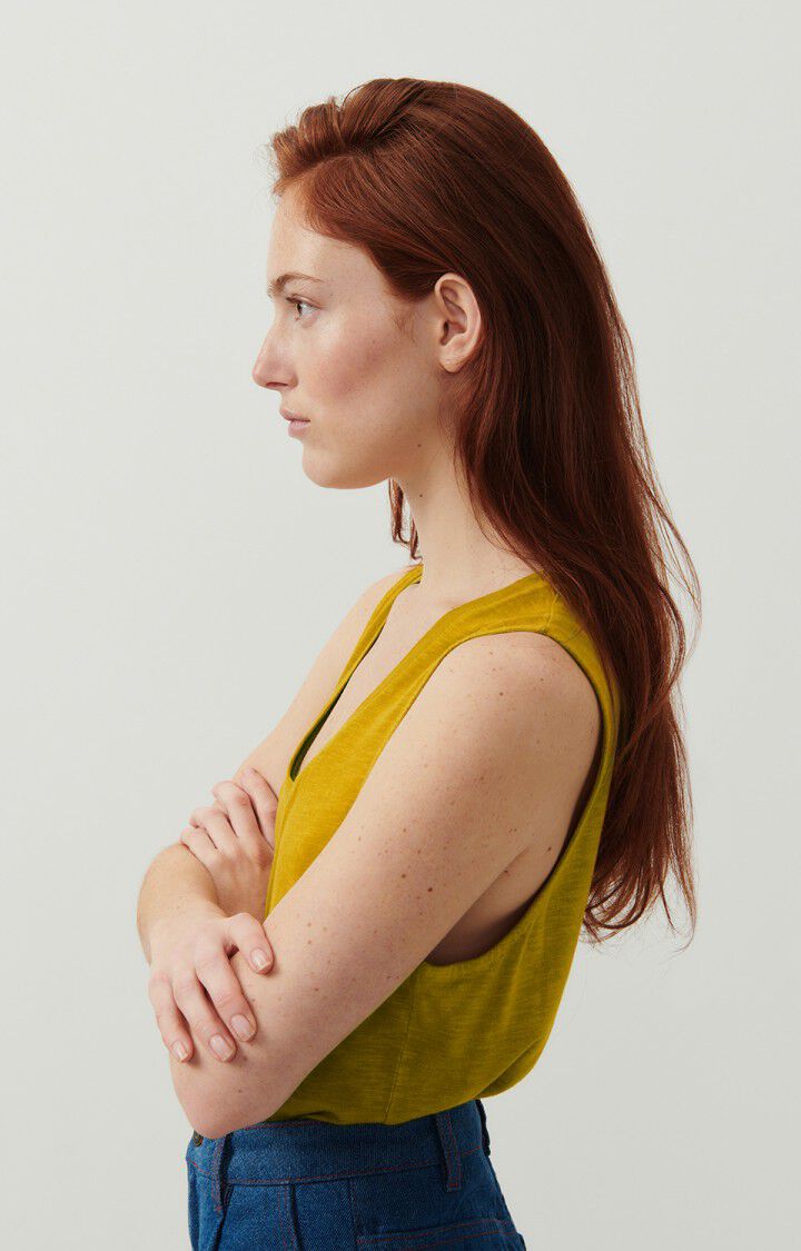 American Vintage Débardeur Femme Jacksonville - BRONZE VINTAGE 0 Sans Manches Jaune - E24