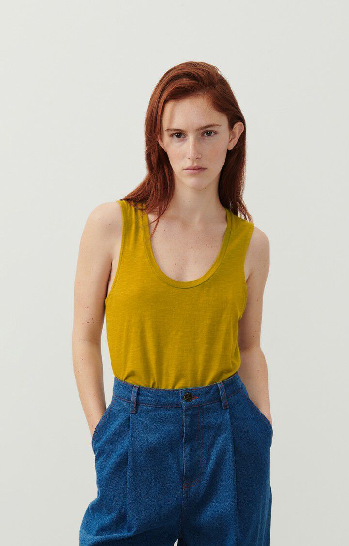 american vintage Débardeur femme Jacksonville - BRONZE VINTAGE 0 Sans manches Jaune - E24