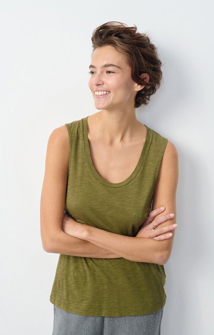 american vintage Débardeur femme Jacksonville - BUISSON VINTAGE 0 Sans manches Vert - E25