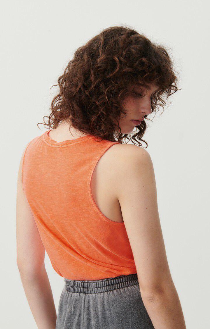 American Vintage Débardeur Femme Jacksonville - FEU FLUO 0 Sans Manches Orange - E24