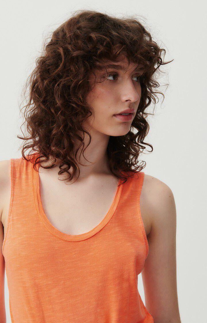 American Vintage Débardeur Femme Jacksonville - FEU FLUO 0 Sans Manches Orange - E24