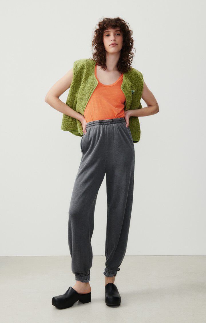 American Vintage Débardeur Femme Jacksonville - FEU FLUO 0 Sans Manches Orange - E24
