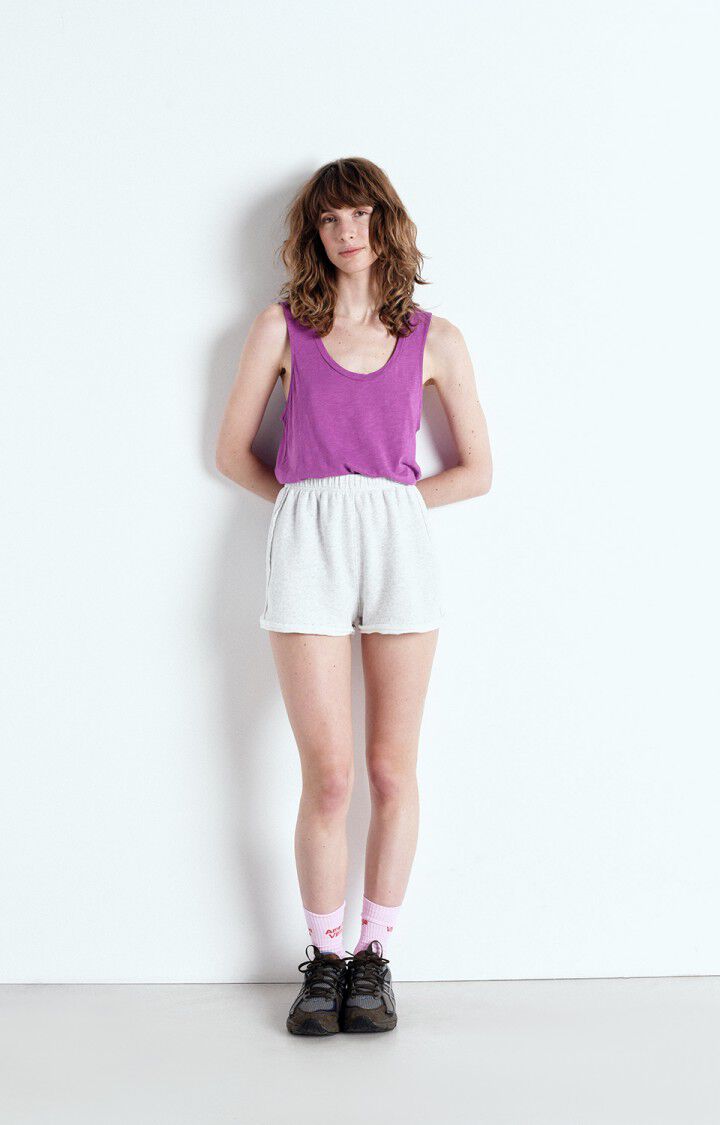 American Vintage Débardeur Femme Jacksonville - GERANIUM VINTAGE 0 Sans Manches Violet - E25