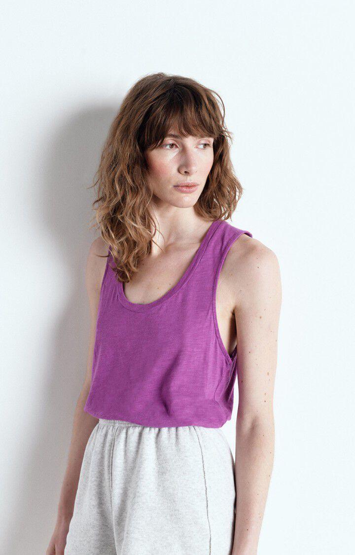 american vintage Débardeur femme Jacksonville - GERANIUM VINTAGE 0 Sans manches Violet - E25