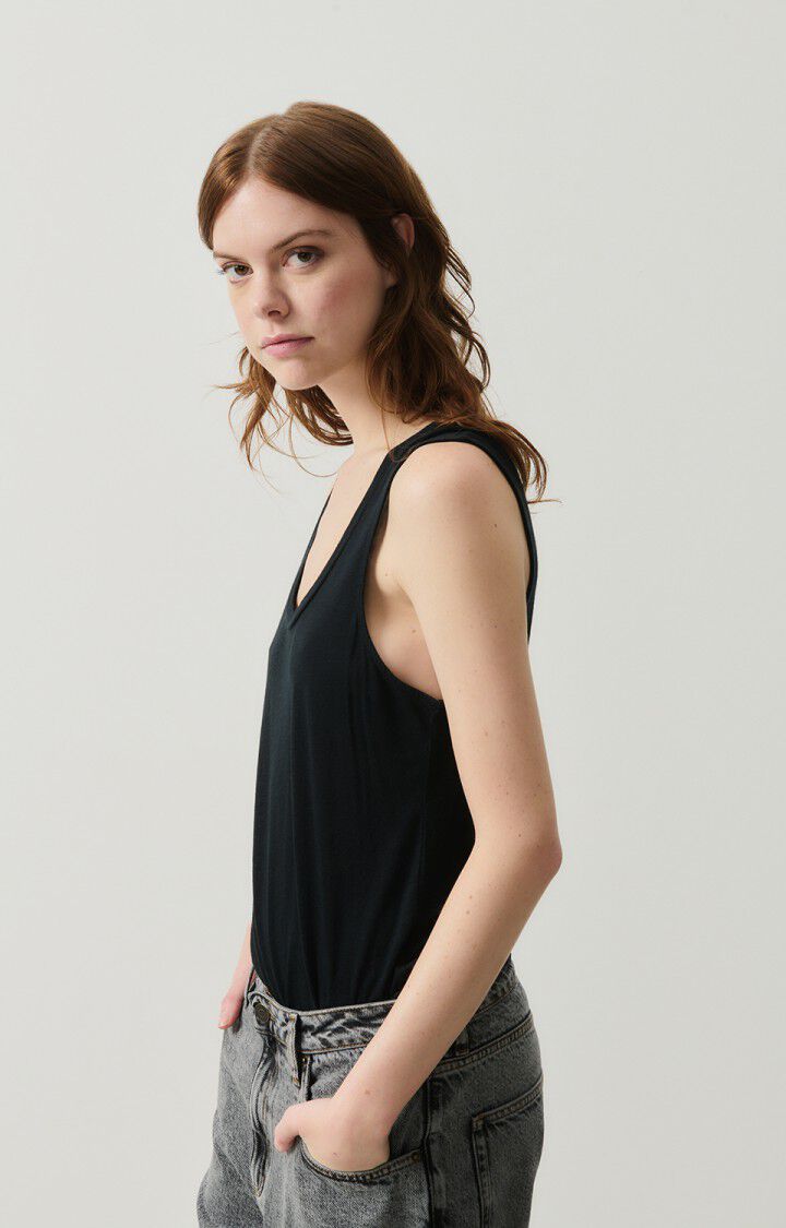 american vintage Débardeur femme Jacksonville - NOIR 0 Sans manches Noir - E25