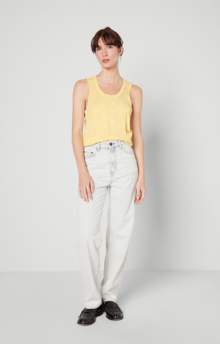 American Vintage Debardeur Femme Jacksonville - PAILLE VINTAGE Sans Manches Jaune - H22