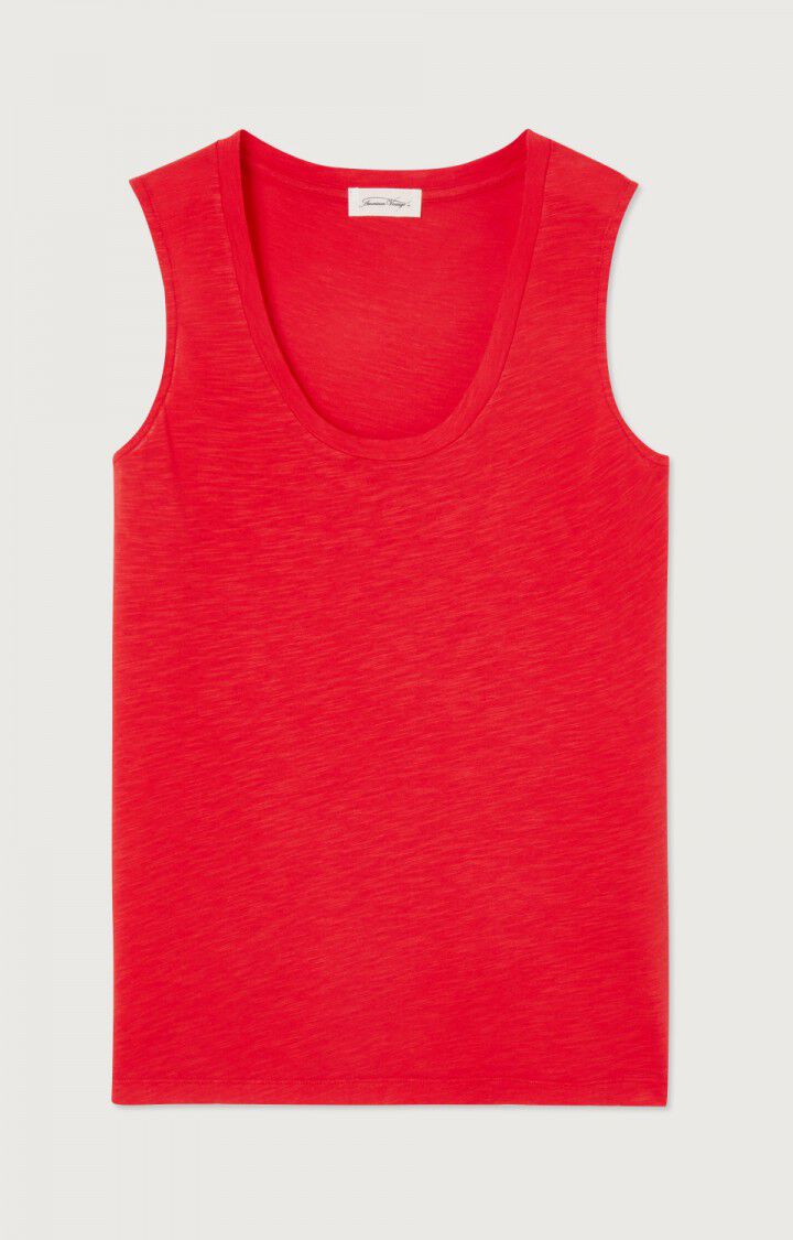 american vintage Débardeur femme Jacksonville - PASSION VINTAGE 0 Sans manches Rouge - E23B