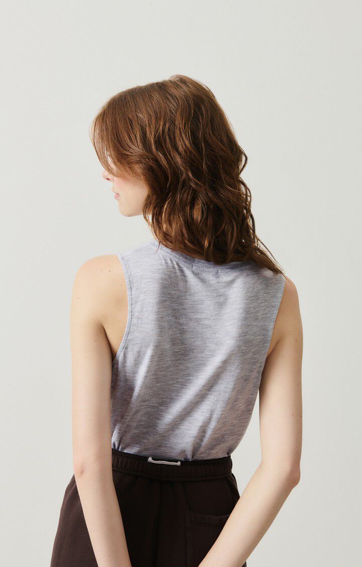 American Vintage Débardeur Femme Jacksonville - POLAIRE CHINE 0 Sans Manches Gris - E25